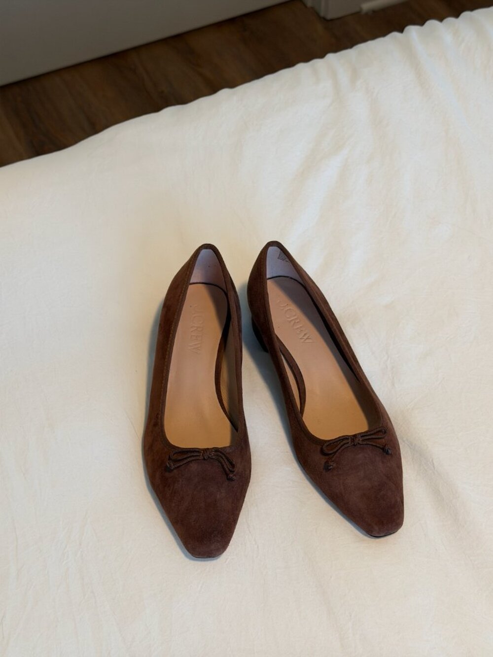J Crew Pointed Toe Pumps In Suede Size 7 - Picture 2 of 6